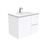 Fienza 750mm Vanessa Top With Fingerpull Cabinet Wall Hung - Gloss White